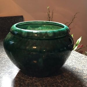 Vintage handmade glazed Violet Pots 2 6” large pots $40 each 5” medium pot $